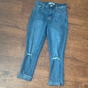 JustFab cropped cuffed jeans